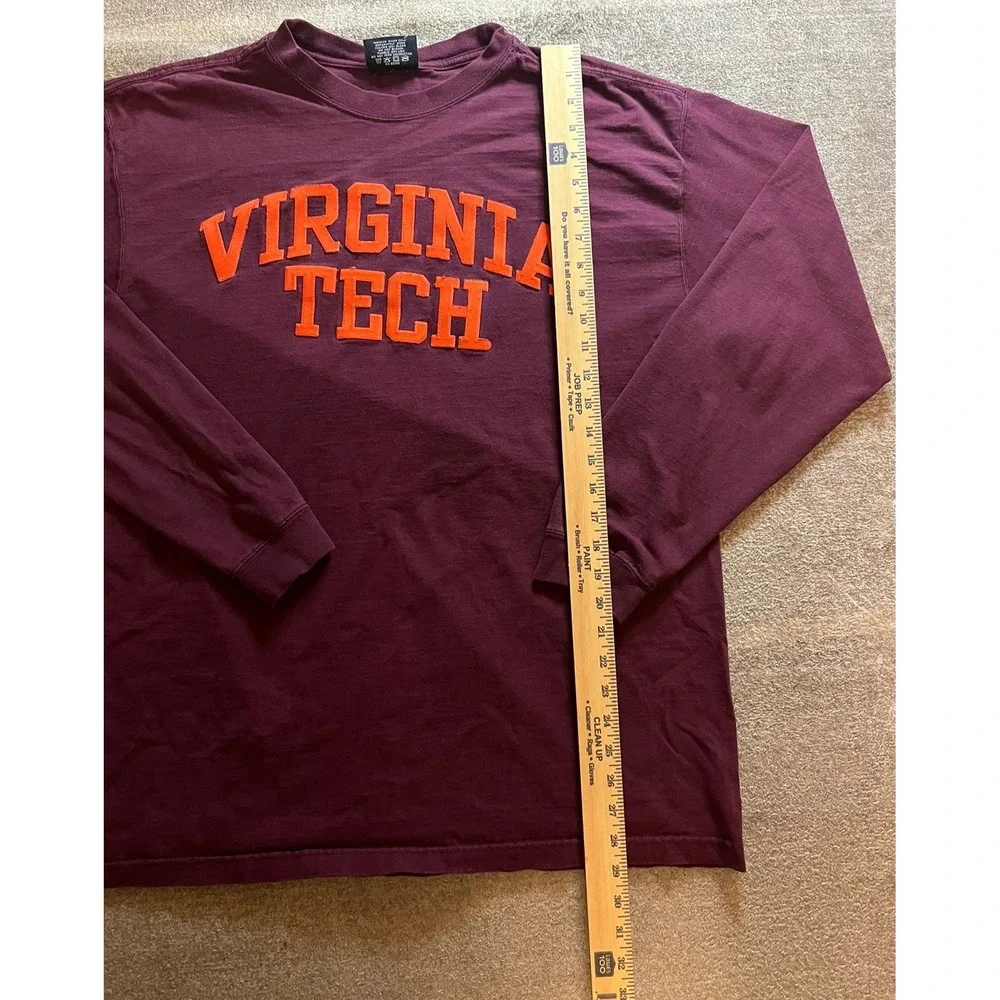Vintage Jansport Virginia Tech Long Sleeve Shirt Mens Large Maroon VT Hokies